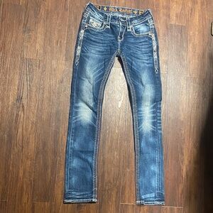 Rock Revival Distressed Indigo Denim